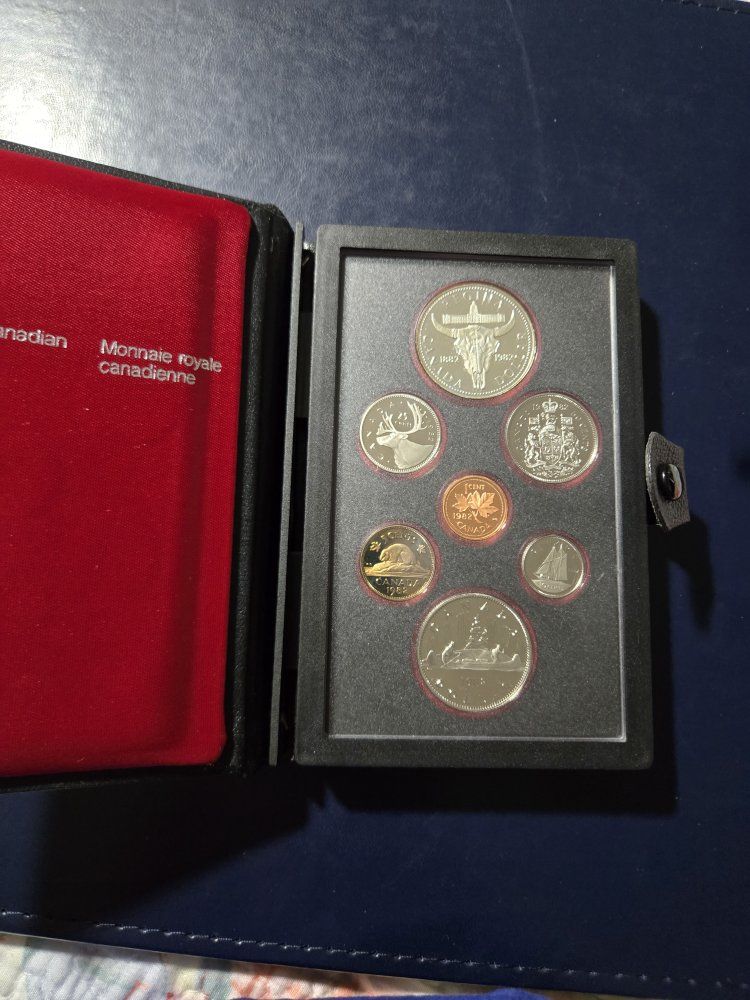 1987 Royal Canadian Mint Proof Coin Set - 6 Coin Collection with Box, Uncirculated Condition