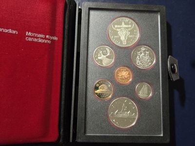 1987 Royal Canadian Mint Proof Coin Set - 6 Coin Collection with Box, Uncirculated Condition