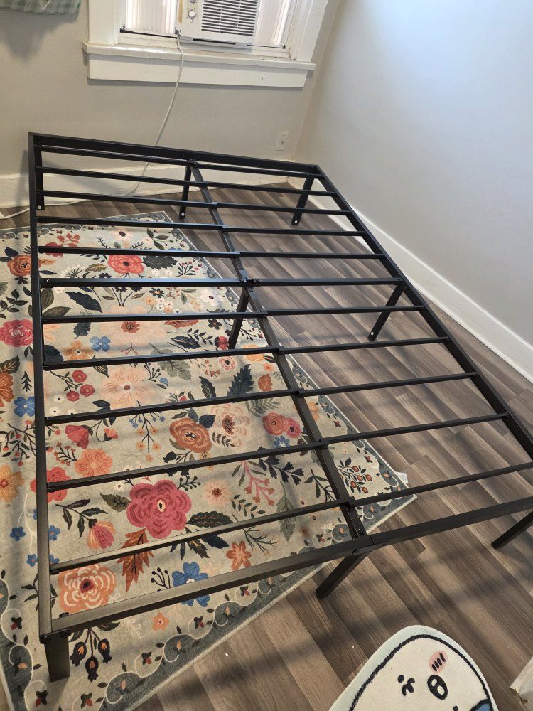 Black Metal full Size Platform Bed Frame - Sturdy & Easy Assembly, No Box Spring Needed