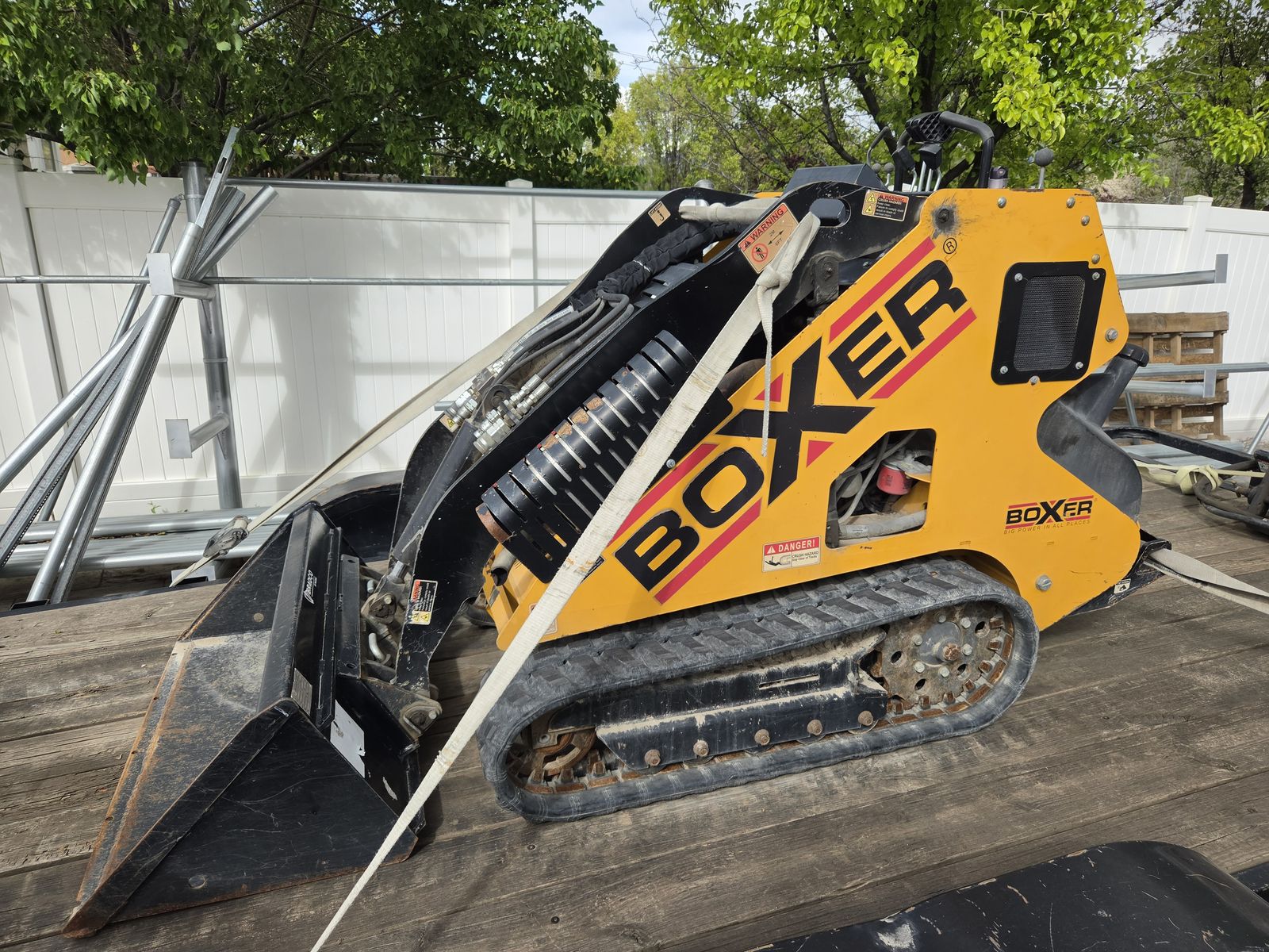 Boxer Mini Skid Steer with Attachments and Trailer