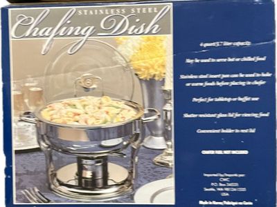 Stainless Steel Chafing Dish Set - 4 Quart / 3.7 Liter Capacity - Buffet Server