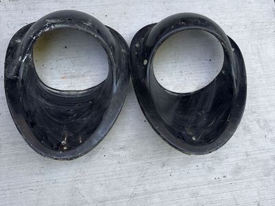 Vintage Black Headlight Bezel Housing Bezels - Pair for an Opel GT