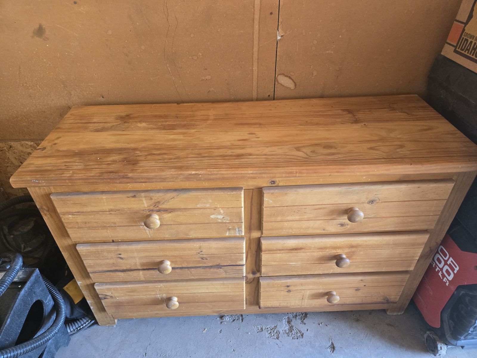Unfinished pine dresser