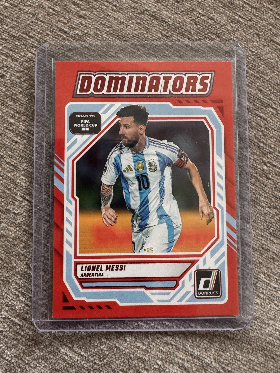 2025 Donruss Lionel Messi Dominators Red #3 Argentina