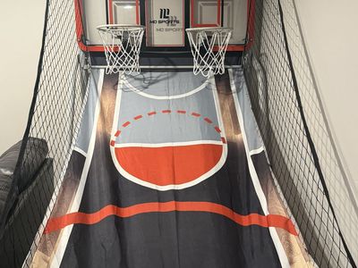 MD Sports Dual Shot Arcade Basketball Game with Electronic Scorer and Mini Basketballs