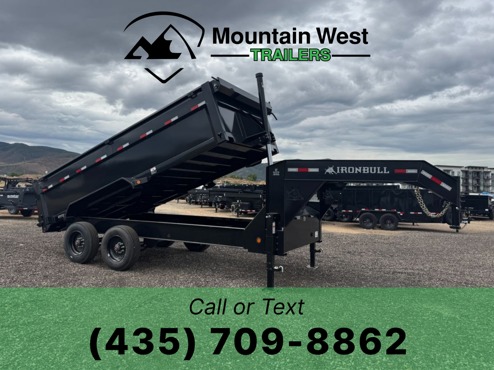 2026 Iron Bull 7X16-22K Telescopic Dump Trailer w/ 3ft Sides