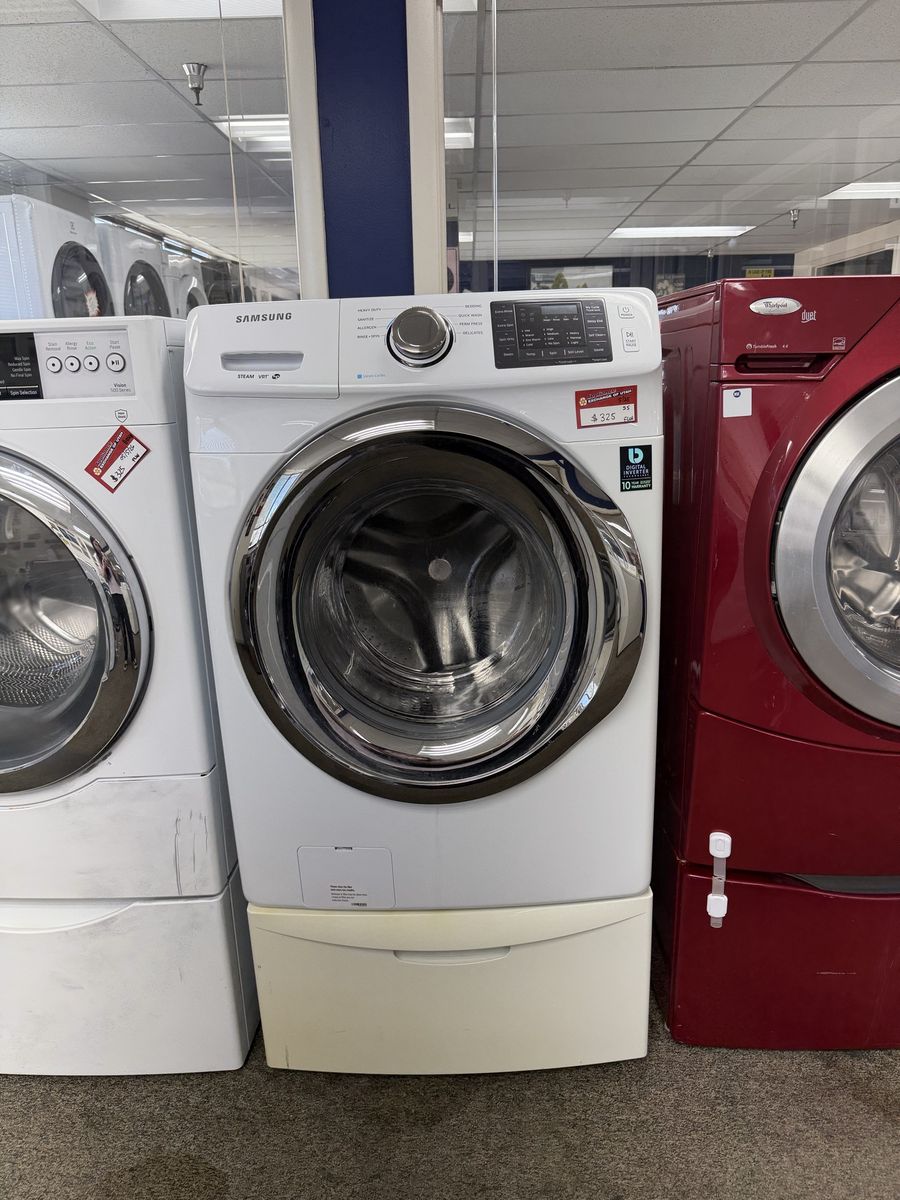 NICE CONDITION SAMSUNG FRONTLOAD WASHER WITH PEDESTAL