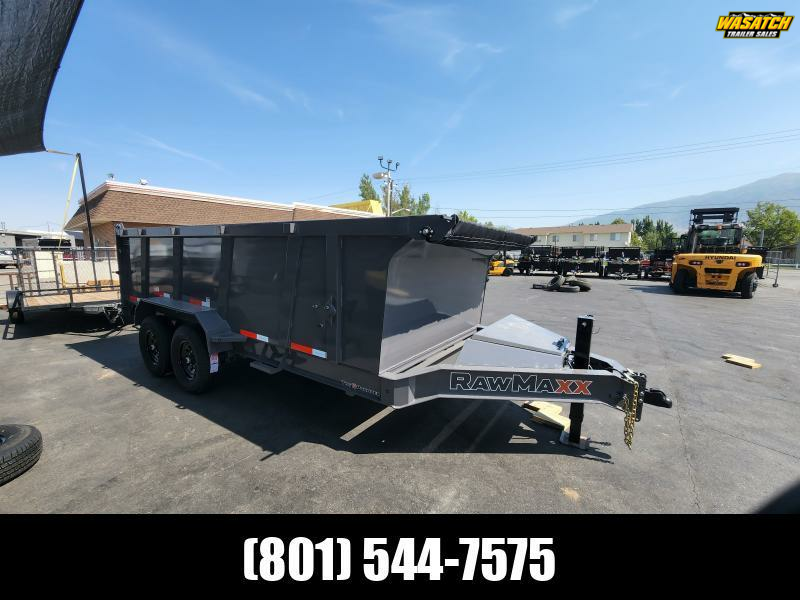 2026 RawMaxx 7X16' LPX with 36" Side Dump Trailer