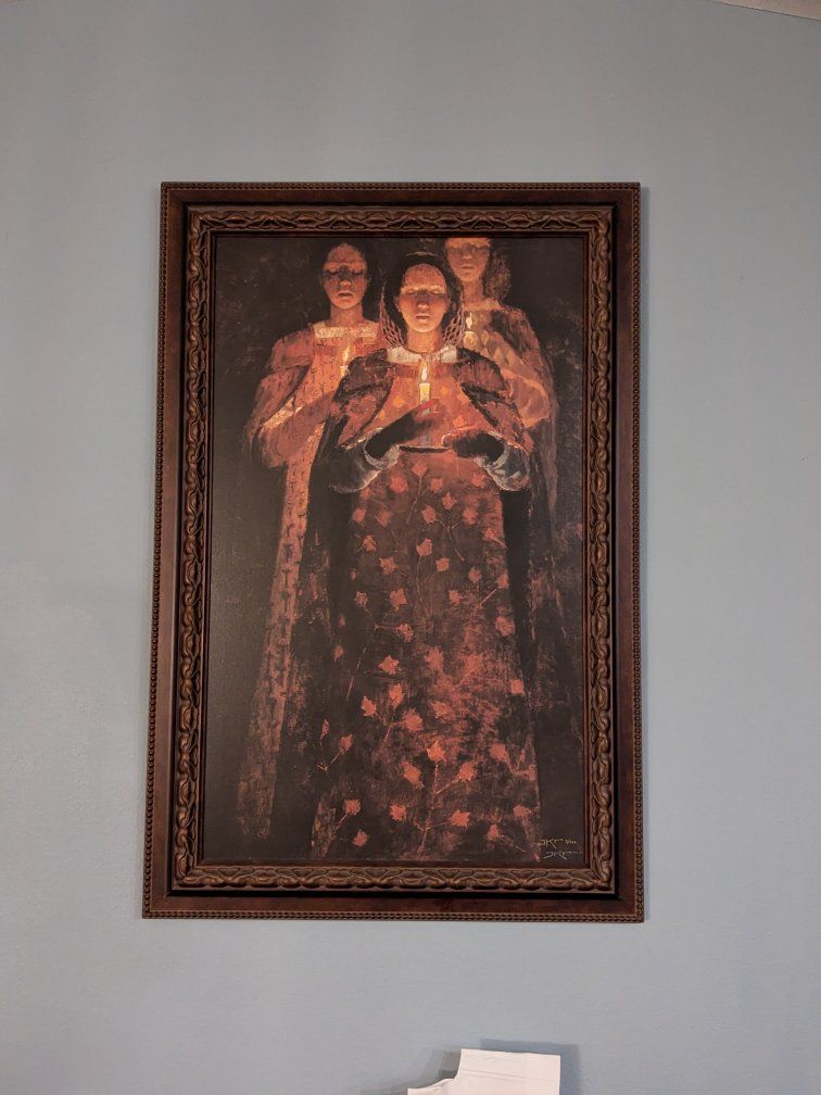 Framed Art Print: 'Candle Bearers' by J. Kirk Richards- 35x53 inch framed glicee print limited edition