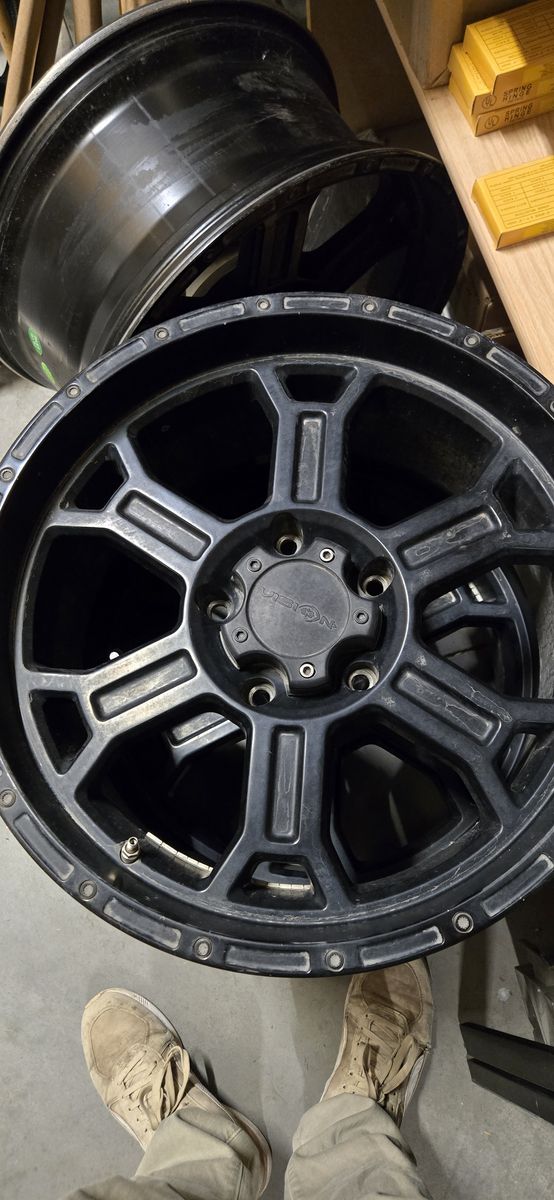 Upgrade Your Tundra's Stance: 20" Matte Black Vision Wheels (Set of 4)