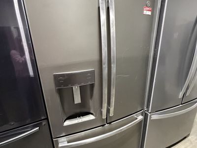 GOOD CONDITION GE SLATE FRENCH DOOR FRIDGE