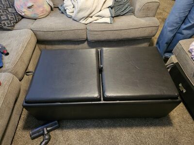 Storage coffee table.