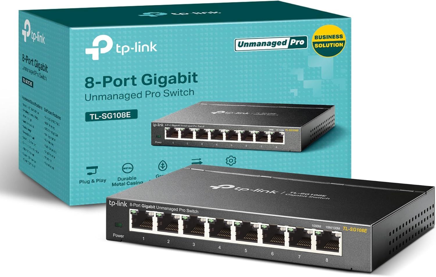 TP Link 8 Port Gigabit Switch TL-SG108E