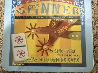 Puremco Spinner The Game of Wild Dominoes! Double 9 Plus 11 Wild Spinner Dominoes Texas Wild Domino Game