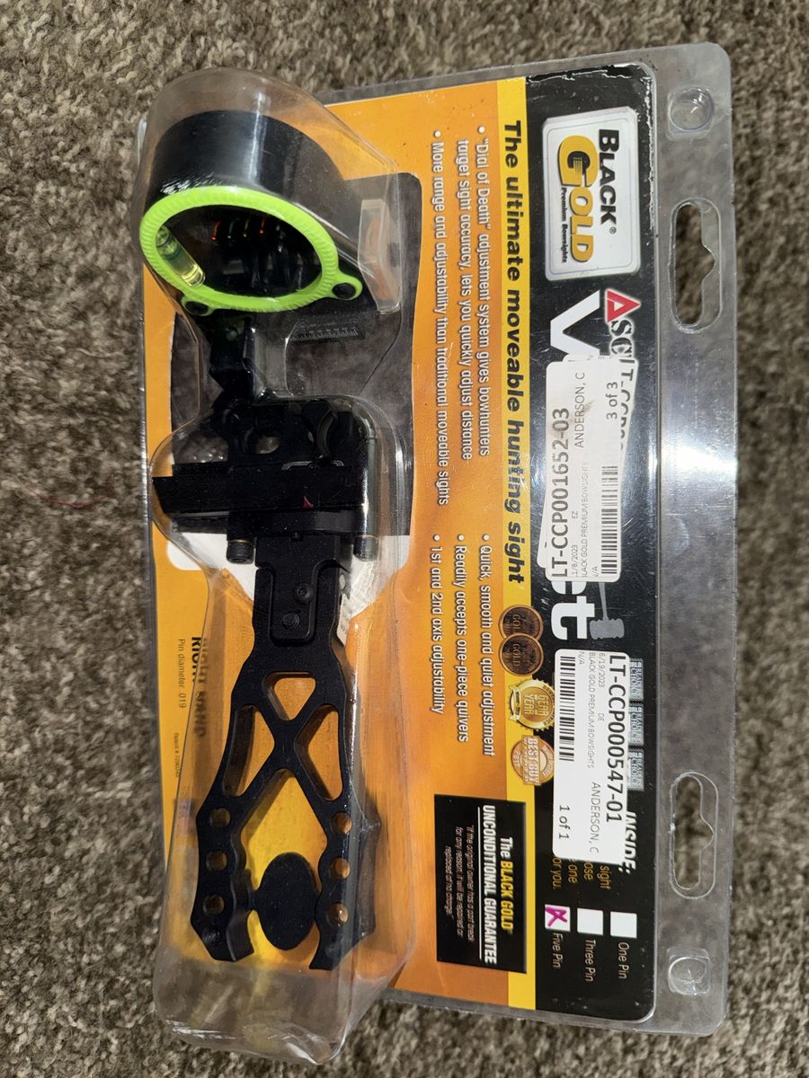 Black Gold Ascent Verdict LT 5-Pin Archery Sight - Right Hand