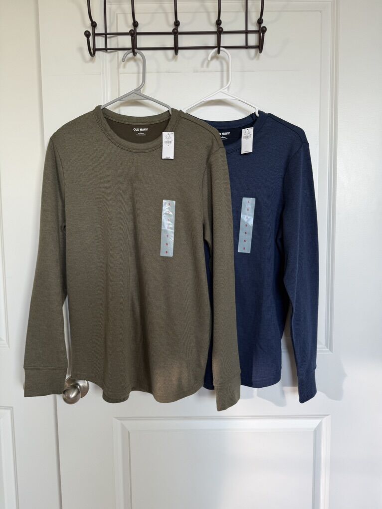 NWT Old Navy 2pk Men's Crew Neck Size S, LS