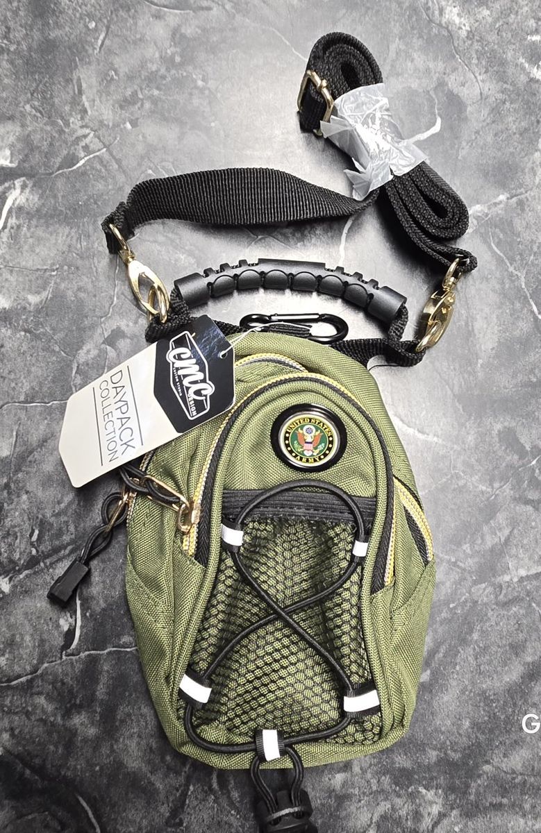 CMC Design Daypack Collection US Army Olive Green Mini Sling Bag Crossbody Pouch New