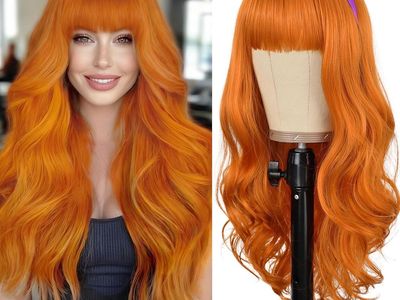 Long Orange Wig 26"
