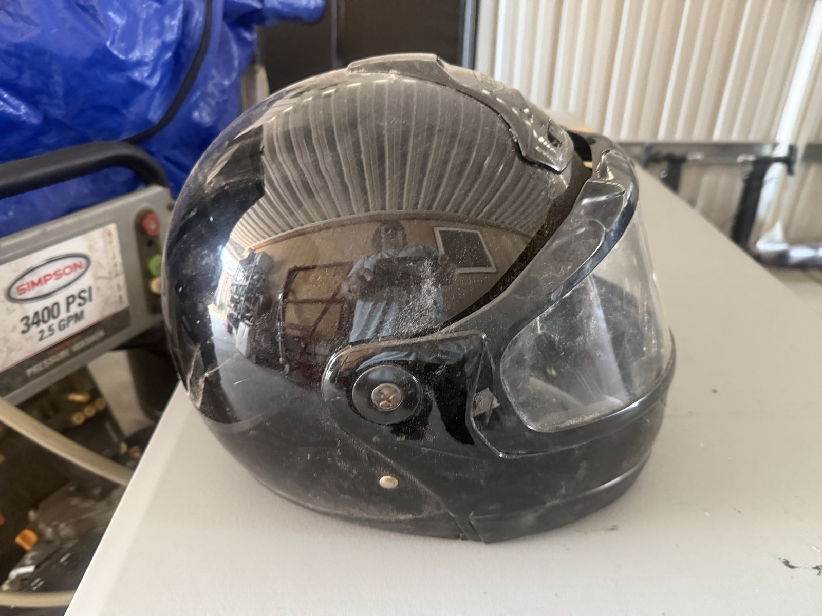 Black Full Face Motorcycle Helmet with Clear Visor 25.00 each