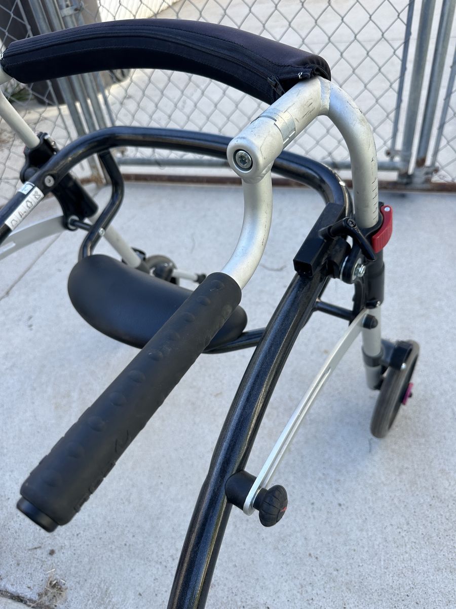 ALON Mobility Aid Walker/Rollator - Black/Silver, Adjustable Height, Lightweight