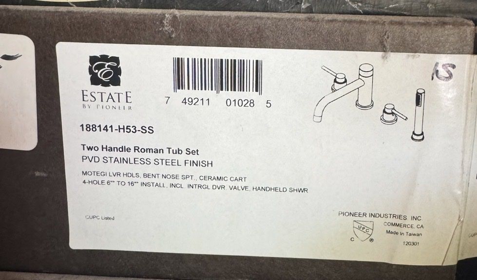 Roman Tub Faucet Set w/ Hand Shower – Stainless