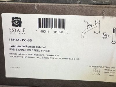 Roman Tub Faucet Set w/ Hand Shower – Stainless