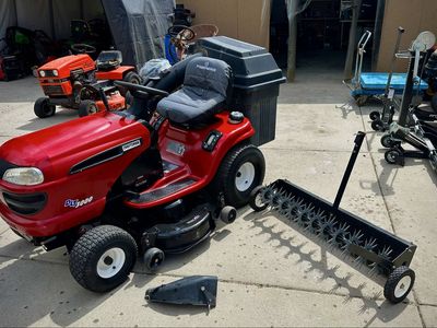 Craftsman DYS 3000 18.5HP OHV 42" Riding Lawn Mower with Bagger and Aerator