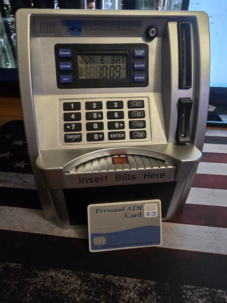 ATM Savings Bank with Personal ATM Card - Teach Kids Money Management