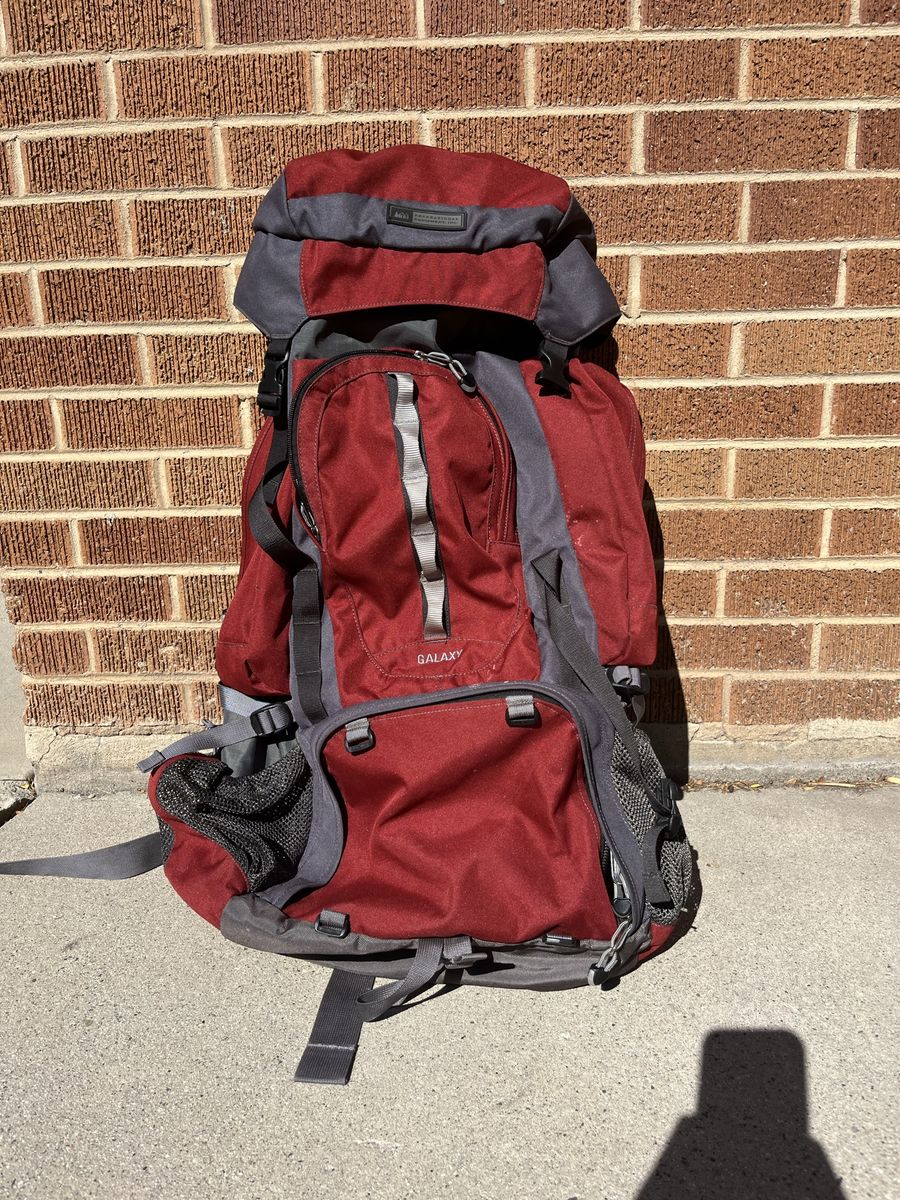 REI Galaxy Internal Frame Backpack Red Gray Hiking Camping