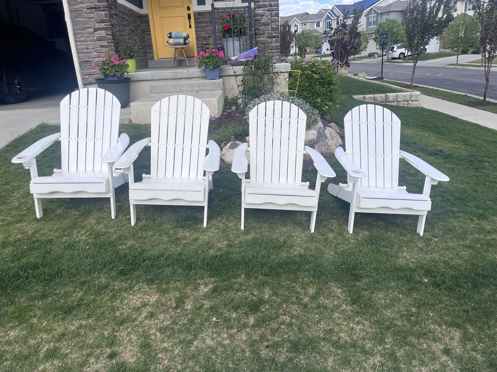 4 adirondack chairs