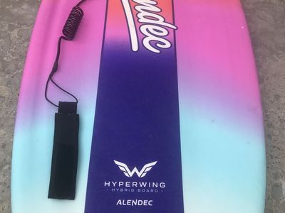 ALENDEC HYPER WING BODY BOARD MORY BOOGIE BOARD 43" HARD BOTTOM