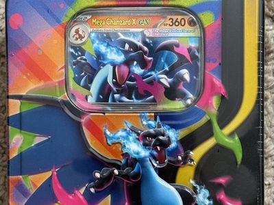 Mega Charizard tin (mega Charizard X)