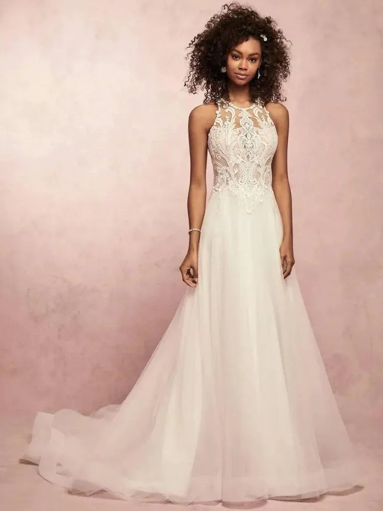 Rebecca Ingram 'Pamela' A-Line Wedding Dress - Size 6