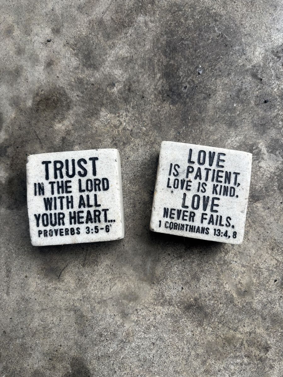 Cute Little Stones With Scripture Sayings