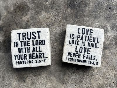 Cute Little Stones With Scripture Sayings