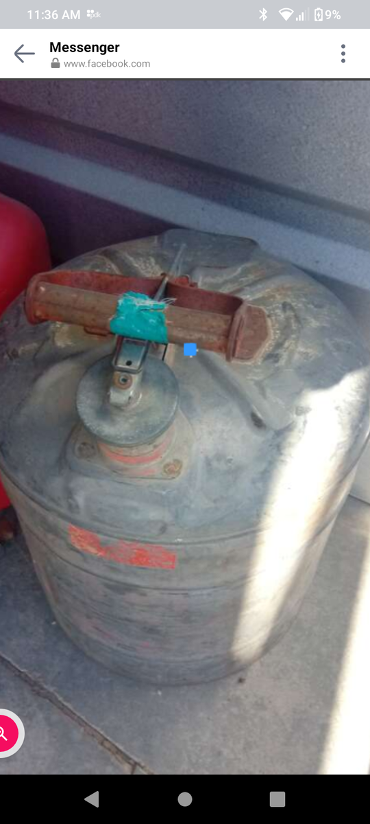 Vintage 5 gallon gas tank can