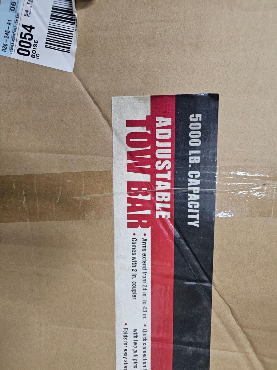 Adjustable tow bar