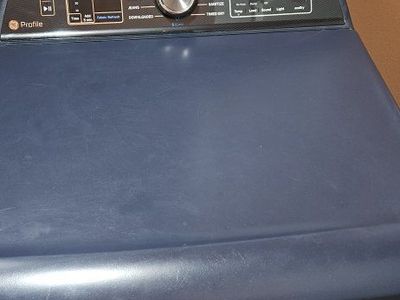 GE Profile Washer and Dryer Set Top Load Dark Finish