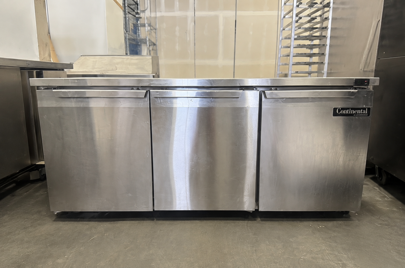 Continental 72” Three-Door Commercial Undercounter Refrigerator