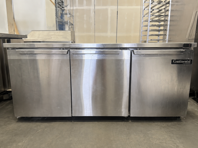 Continental 72” Three-Door Commercial Undercounter Refrigerator