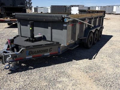 7x16 Diamond C LPT 307 Dump Trailer - 32" Sides - 24K GVWR - 14 Ply Tires, ABS Brakes, Board Brackets