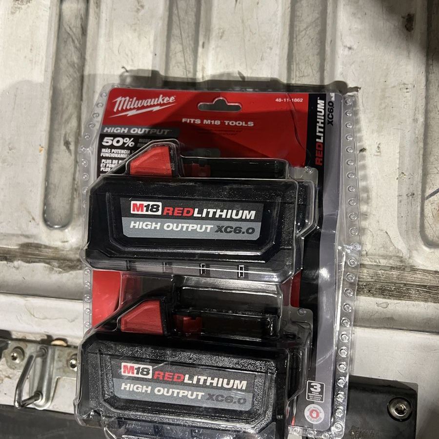 Milwaukee M18 High Output XC6.0 Battery 2‑Pack – New Sealed