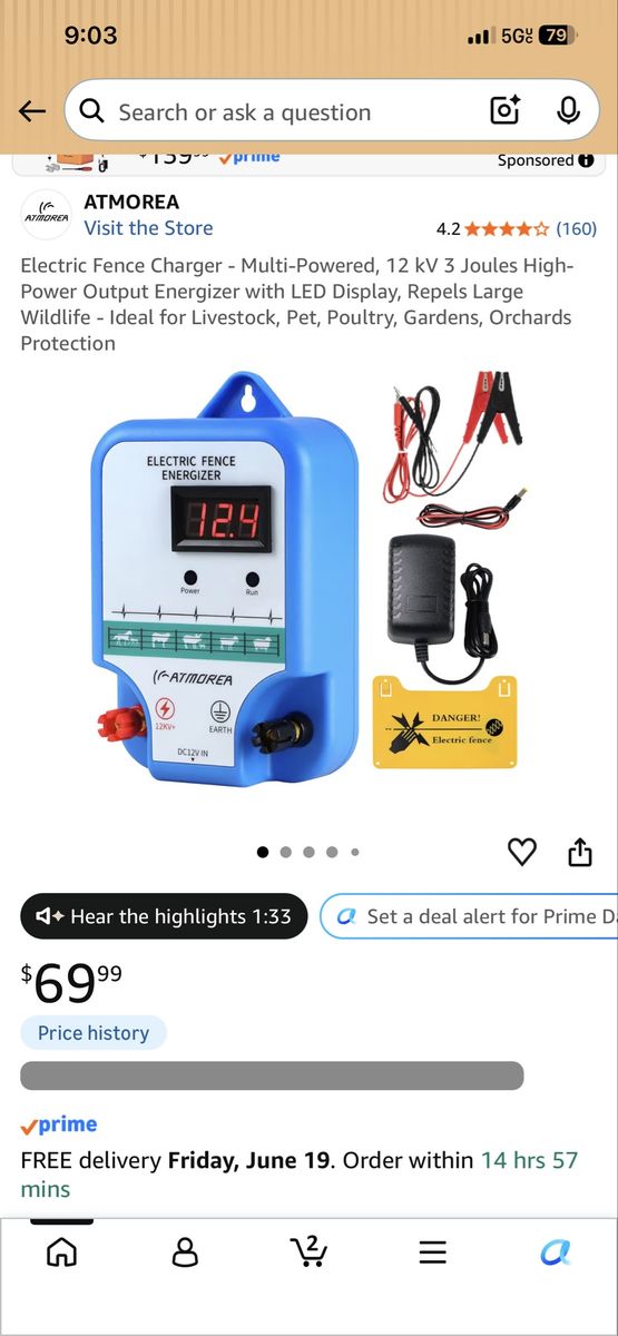 Electric fence charger