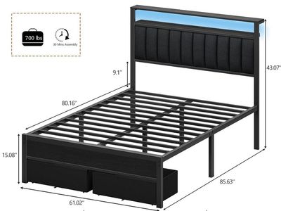 Queen Bed Frame, new in box