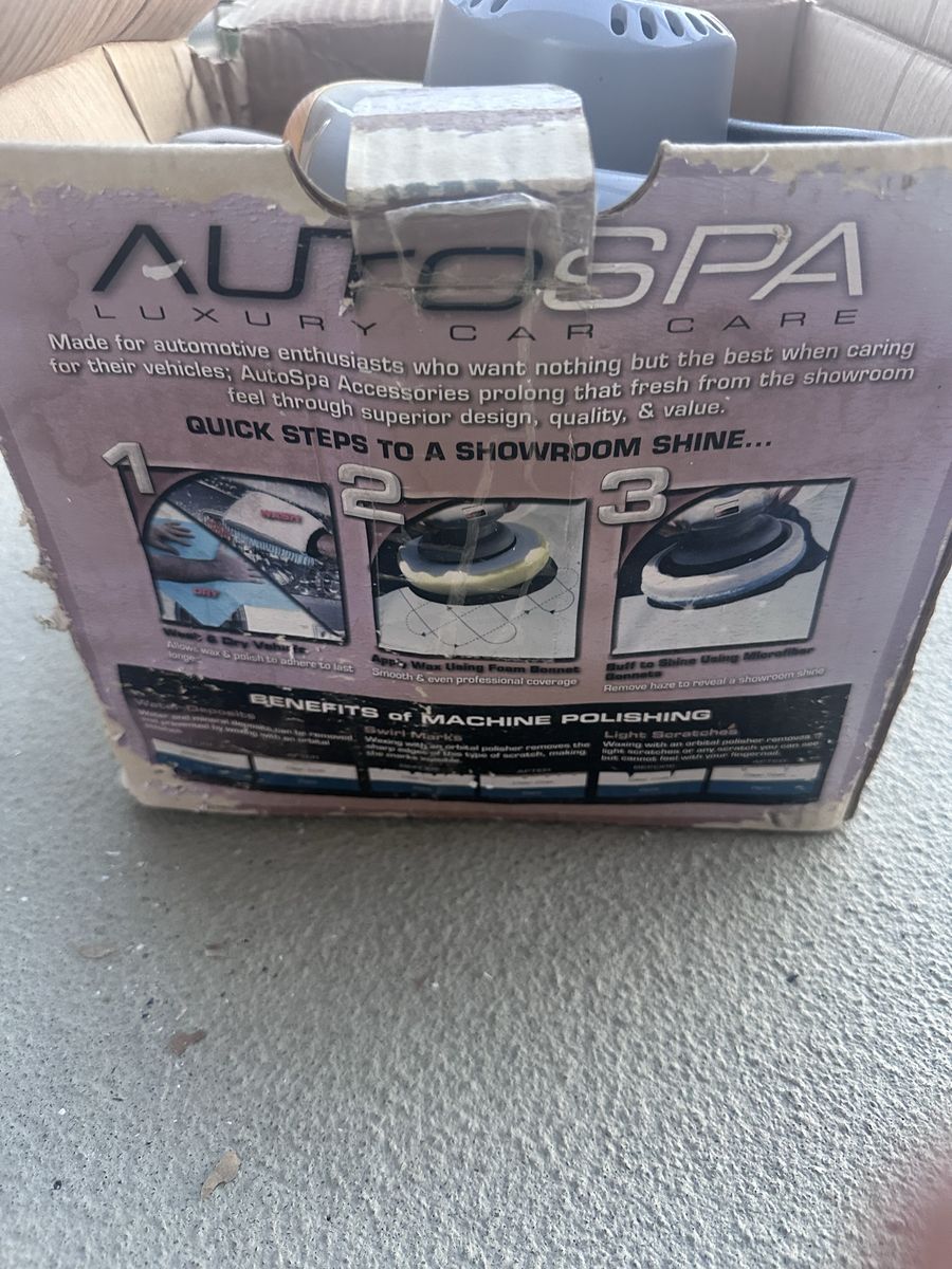 AutoSpa Luxury Car Care Orbital Polisher Buffer with Original Box