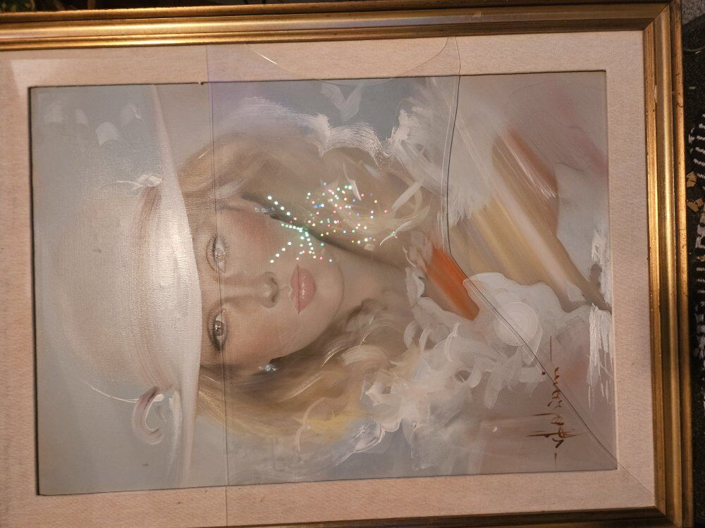 Pater Sato Original Signed Painting - 1980s Fashio