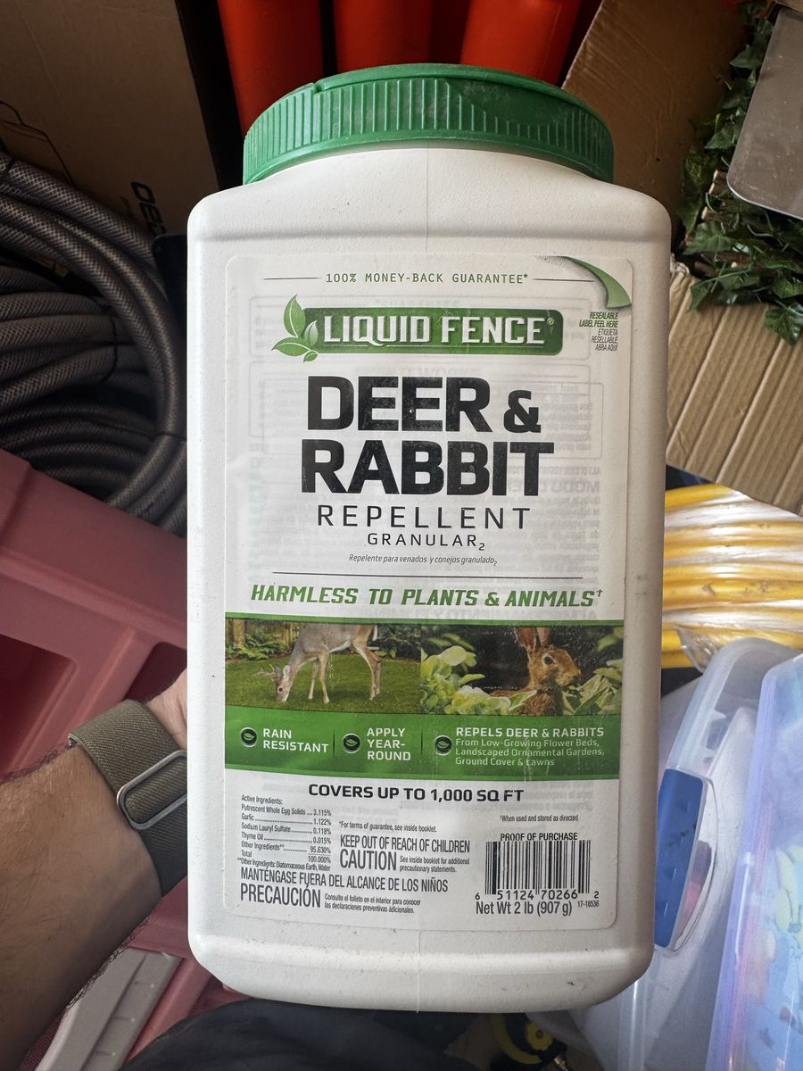 Liquid Fence Deer & Rabbit Repellent Granular 2 lb Shaker Canister