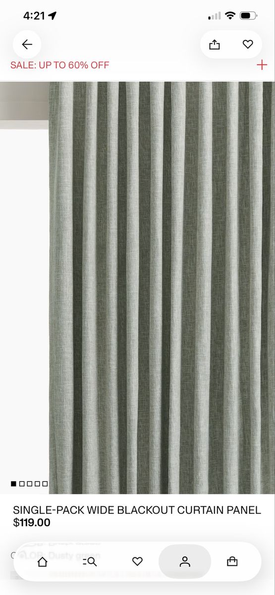 H&M Blackout curtain set including rod bracket