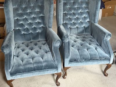 Vintage Blue Chair Set