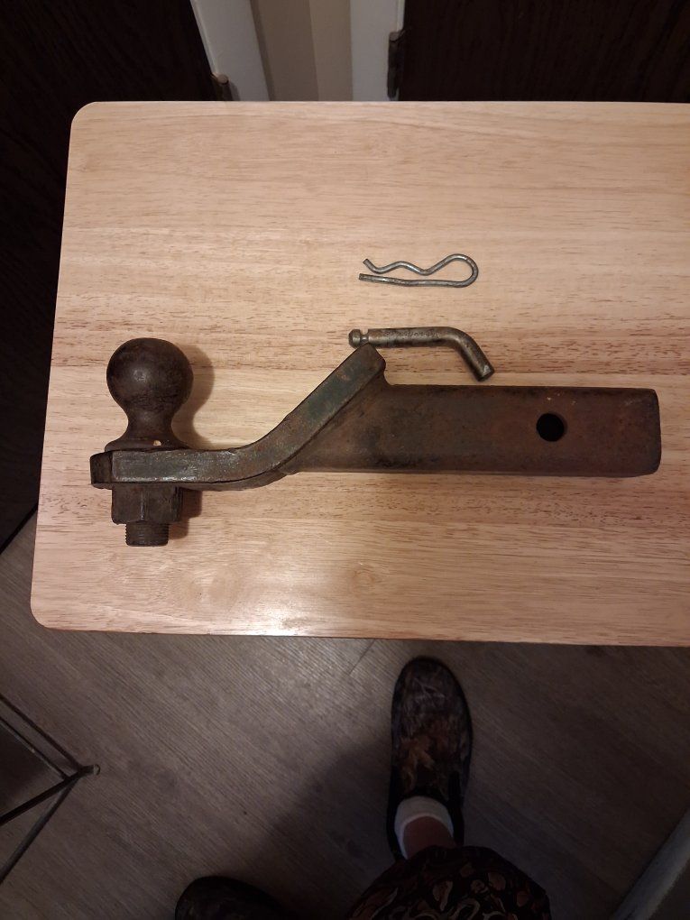 Trailer Hitch Ball Mount with Pin and Estwing Camping Axe Hatchet Lot